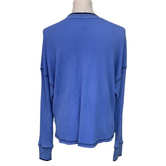 New Offline by Aerie Womens Small Cotton Blend Waffled Long Sleeve Crew Neck Top - Picture 4 of 7
